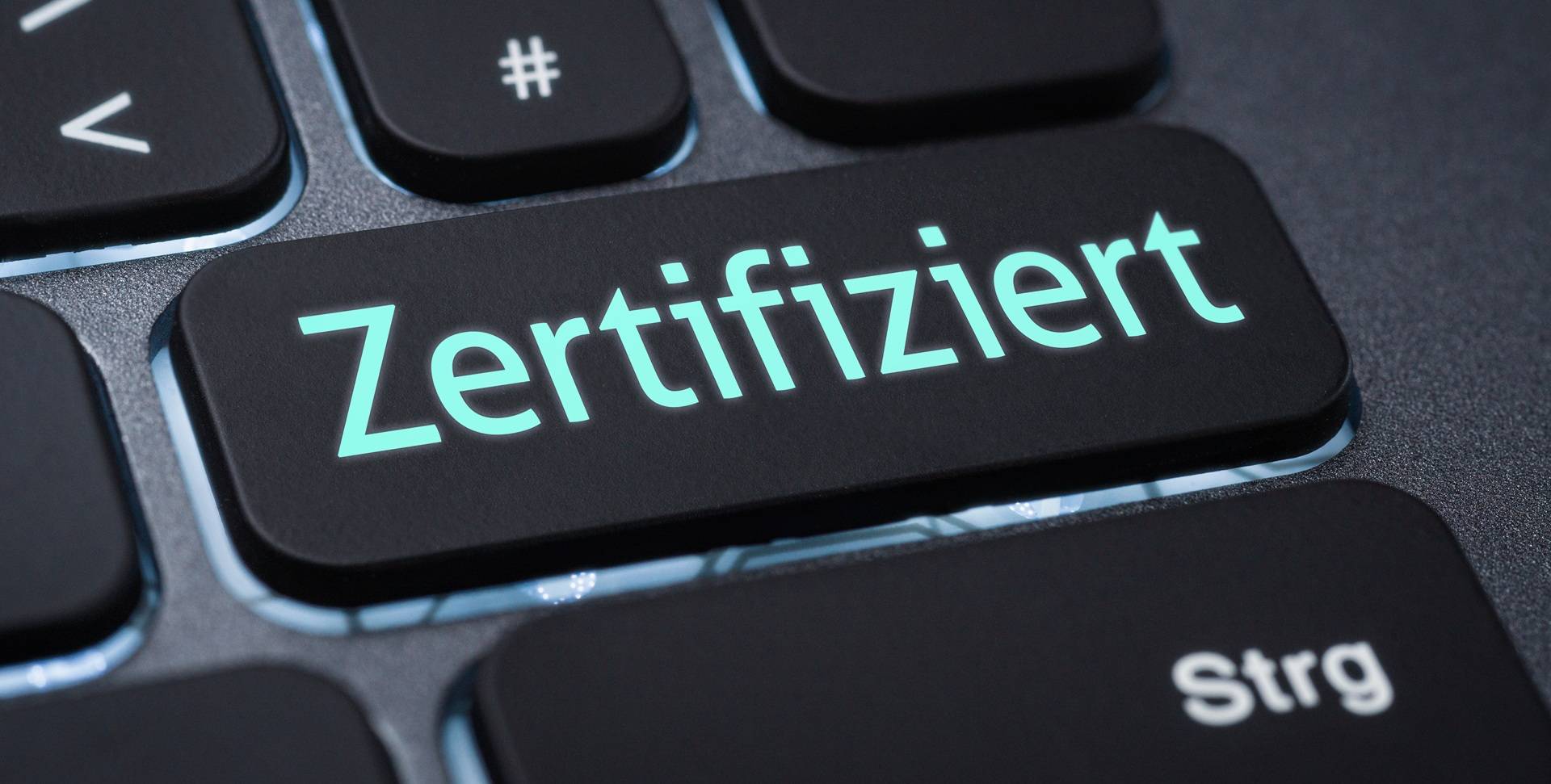 Tastatur mit leuchtender Taste Zertifiziert in Nahaufnahme | FDA Zulassung
